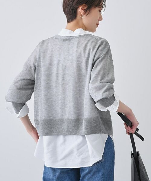 INDIVI / インディヴィ カーディガン・ボレロ | 【大人シアーラメ】きれいめニットカーディガン | 詳細7