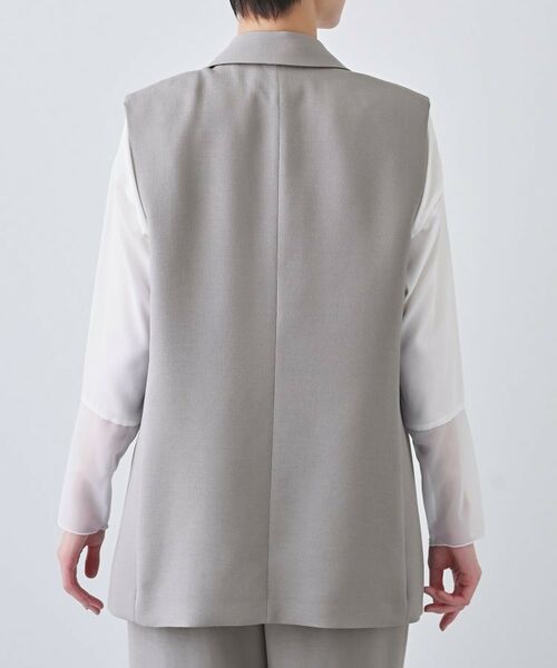 INDIVI / インディヴィ テーラードジャケット | 【日本製／トリアセテート】オーバーサイズジレジャケット | 詳細12