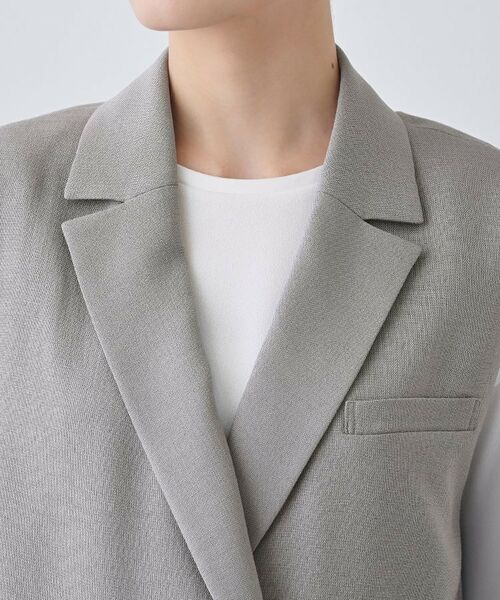 2023 INDIVIインディヴィ☆大きいサイズ19号 合繊テーラードジャケット インディヴィ INDIVI 【新定番！／旬顔／洗える】オーバー