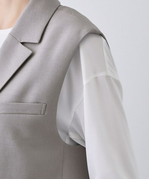 INDIVI / インディヴィ テーラードジャケット | 【日本製／トリアセテート】オーバーサイズジレジャケット | 詳細14