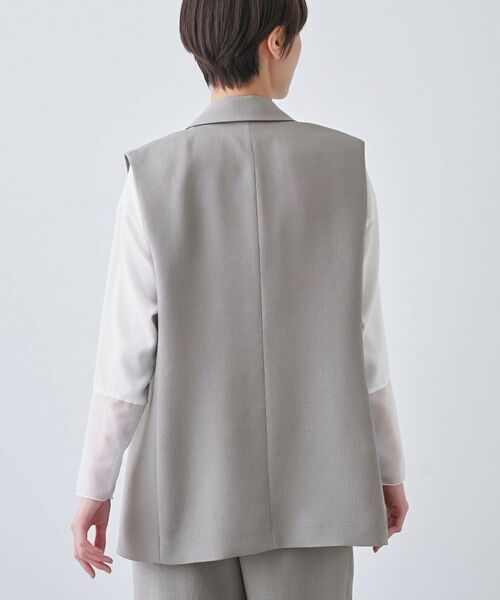 INDIVI / インディヴィ テーラードジャケット | 【日本製／トリアセテート】オーバーサイズジレジャケット | 詳細2