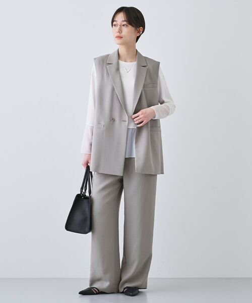 INDIVI / インディヴィ テーラードジャケット | 【日本製／トリアセテート】オーバーサイズジレジャケット | 詳細3