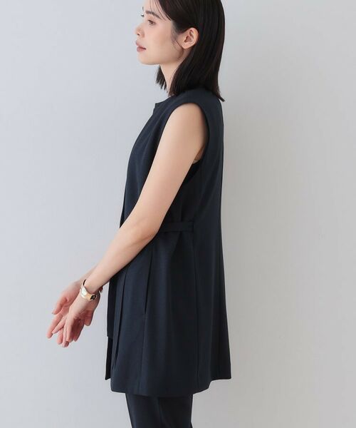 INDIVI / インディヴィ ベスト | 【こなれSETUP/ストライプ柄】リネンライクジレジャケット | 詳細10