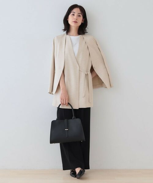 INDIVI / インディヴィ ベスト | 【こなれSETUP/ストライプ柄】リネンライクジレジャケット | 詳細18