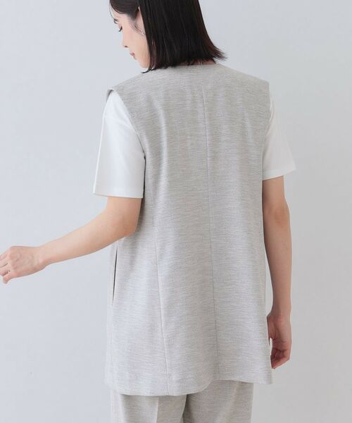 INDIVI / インディヴィ ベスト | 【こなれSETUP/ストライプ柄】リネンライクジレジャケット | 詳細26