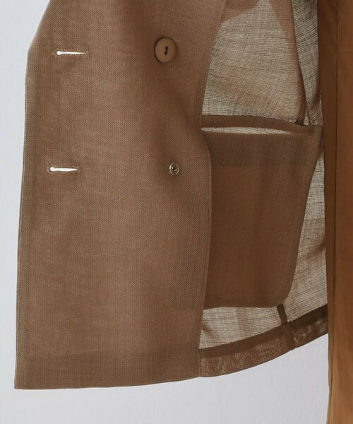 INDIVI / インディヴィ テーラードジャケット | 【洗える/メッシュ素材】リネンライク半袖ダブルジャケット | 詳細17