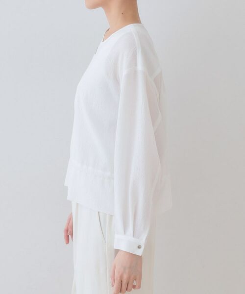 INDIVI / インディヴィ レザーブルゾン・ジャケット | 【洗える／凹凸素材】ドロストデザインショート丈ブルゾン | 詳細11