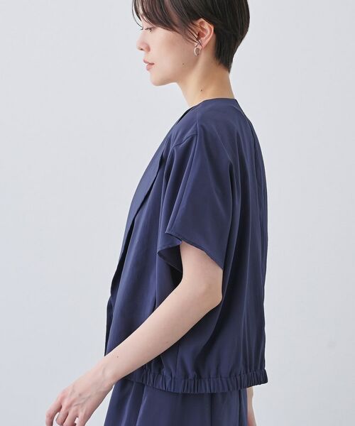 INDIVI / インディヴィ テーラードジャケット | 【通気性◎撥水/UVケア】フレンチスリーブ ブラウスライクジャケット | 詳細10