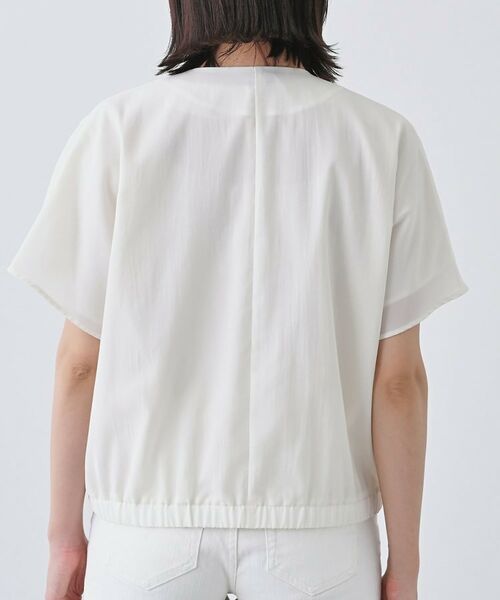 INDIVI / インディヴィ テーラードジャケット | 【通気性◎撥水/UVケア】フレンチスリーブ ブラウスライクジャケット | 詳細15