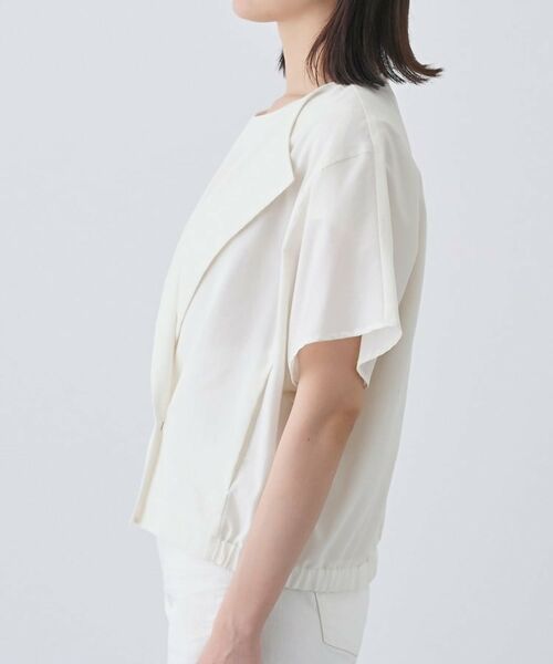 INDIVI / インディヴィ テーラードジャケット | 【通気性◎撥水/UVケア】フレンチスリーブ ブラウスライクジャケット | 詳細16