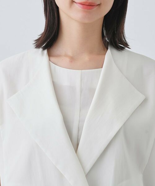 INDIVI / インディヴィ テーラードジャケット | 【通気性◎撥水/UVケア】フレンチスリーブ ブラウスライクジャケット | 詳細17