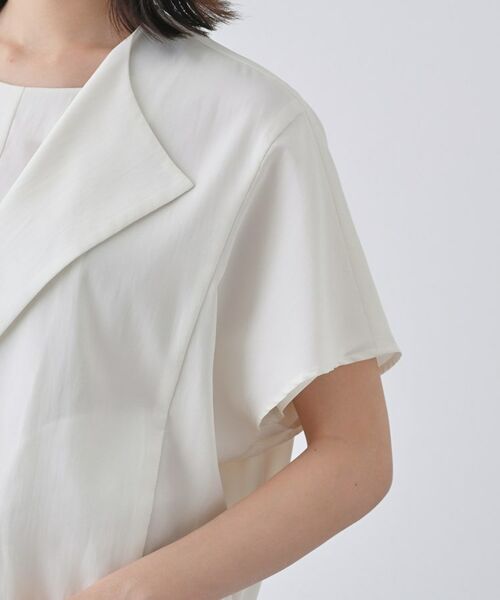 INDIVI / インディヴィ テーラードジャケット | 【通気性◎撥水/UVケア】フレンチスリーブ ブラウスライクジャケット | 詳細18