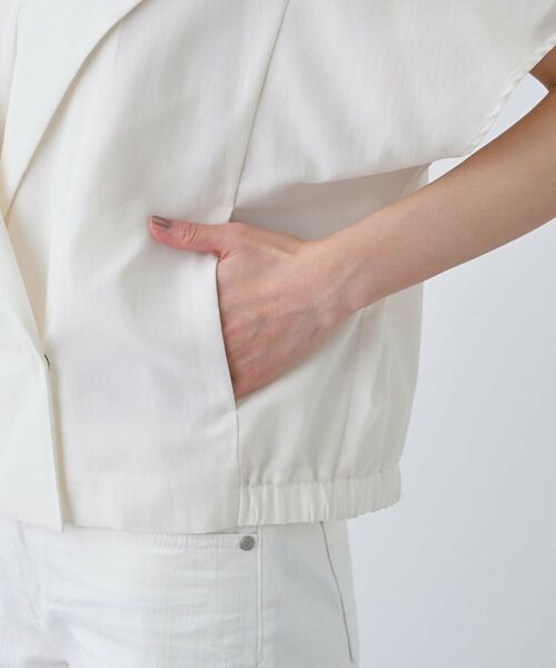 INDIVI / インディヴィ テーラードジャケット | 【通気性◎撥水/UVケア】フレンチスリーブ ブラウスライクジャケット | 詳細20