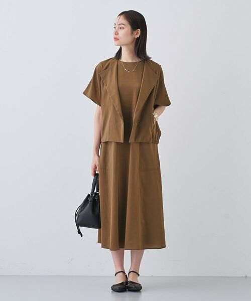 INDIVI / インディヴィ テーラードジャケット | 【通気性◎撥水/UVケア】フレンチスリーブ ブラウスライクジャケット | 詳細8