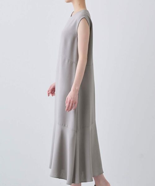 INDIVI / インディヴィ ロング・マキシ丈ワンピース | 【日本製／トリアセテート】ボリュームヘムデザインワンピース | 詳細11