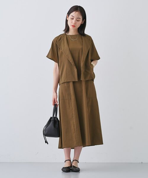 INDIVI / インディヴィ ミニ丈・ひざ丈ワンピース | 【通気性◎撥水/接触冷感/UVケア】フレアワンピース | 詳細4