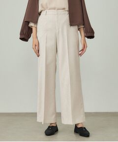 INDIVI / インディヴィ パンツ | 【こなれSETUP／ストライプ柄】リネンライクワイドパンツ