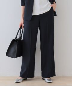 INDIVI / インディヴィ パンツ | 【こなれSETUP／ストライプ柄】リネンライクワイドパンツ