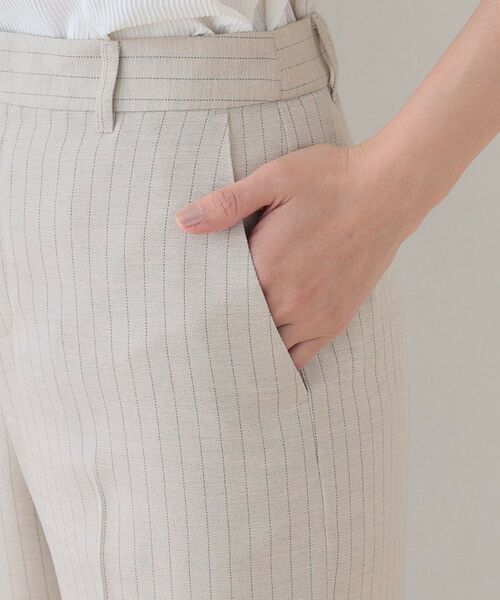 INDIVI / インディヴィ パンツ | 【こなれSETUP／ストライプ柄】リネンライクワイドパンツ | 詳細30
