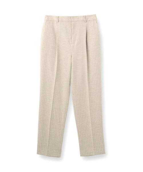INDIVI / インディヴィ パンツ | 【こなれSETUP／ストライプ柄】リネンライクテーパードパンツ | 詳細1