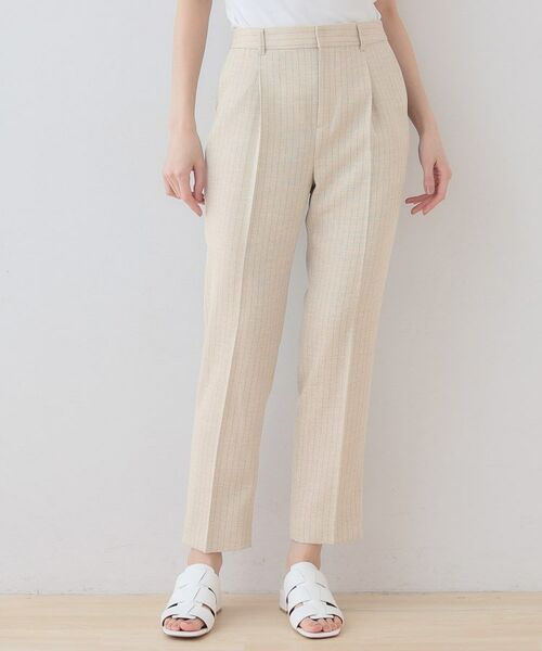 INDIVI / インディヴィ パンツ | 【こなれSETUP／ストライプ柄】リネンライクテーパードパンツ | 詳細10