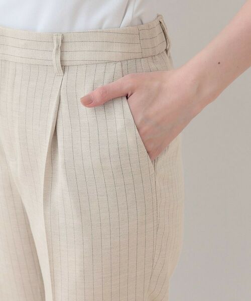 INDIVI / インディヴィ パンツ | 【こなれSETUP／ストライプ柄】リネンライクテーパードパンツ | 詳細15