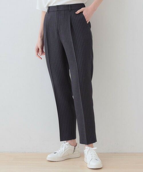 INDIVI / インディヴィ パンツ | 【こなれSETUP／ストライプ柄】リネンライクテーパードパンツ | 詳細18