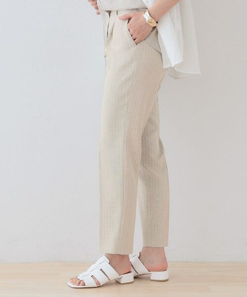 INDIVI / インディヴィ パンツ | 【こなれSETUP／ストライプ柄】リネンライクテーパードパンツ | 詳細2