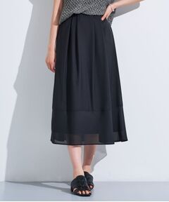 INDIVI / インディヴィ スカート | 新色登場！【洗える／エアリー素材】巻き風ロングスカート