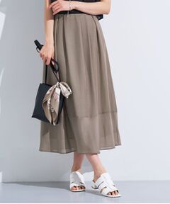 INDIVI / インディヴィ スカート | 新色登場！【洗える／エアリー素材】巻き風ロングスカート