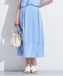 INDIVI / インディヴィ スカート | 新色登場！【洗える／エアリー素材】巻き風ロングスカート