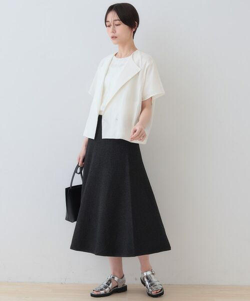 INDIVI / インディヴィ スカート | 【洗える/和紙混素材/SETUP可能】フレアスカート | 詳細3