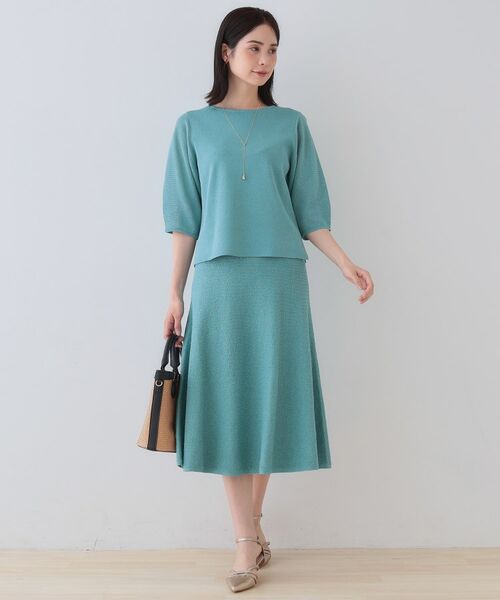 INDIVI / インディヴィ スカート | 【洗える/和紙混素材/SETUP可能】フレアスカート | 詳細8