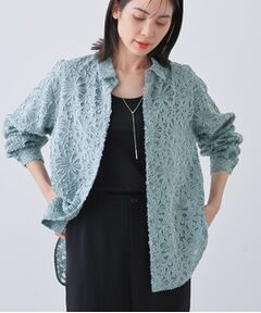 INDIVI / インディヴィ シャツ・ブラウス | 【日本製／SETUP可能】ジャカードレースブラウス