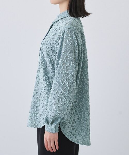 INDIVI / インディヴィ シャツ・ブラウス | 【日本製/SETUP可能】ジャカードレースブラウス | 詳細11