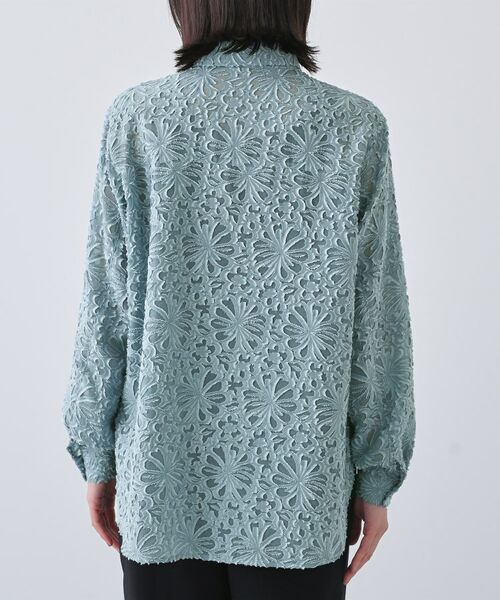 INDIVI / インディヴィ シャツ・ブラウス | 【日本製/SETUP可能】ジャカードレースブラウス | 詳細12