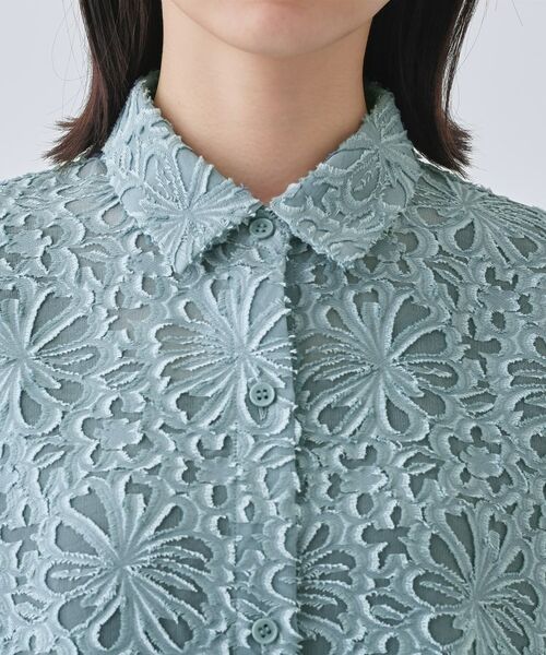 INDIVI / インディヴィ シャツ・ブラウス | 【日本製/SETUP可能】ジャカードレースブラウス | 詳細13