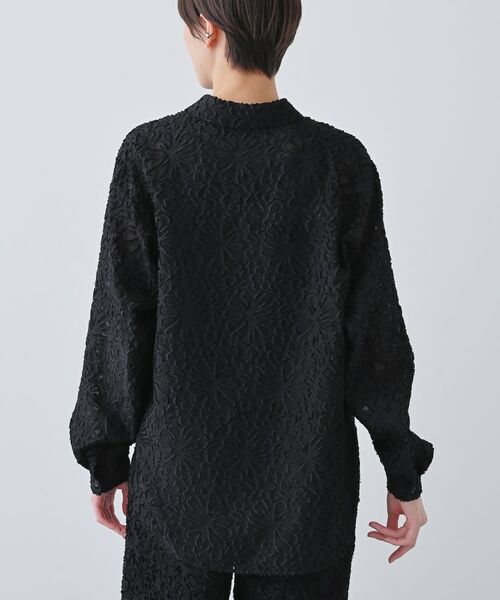 INDIVI / インディヴィ シャツ・ブラウス | 【日本製/SETUP可能】ジャカードレースブラウス | 詳細3