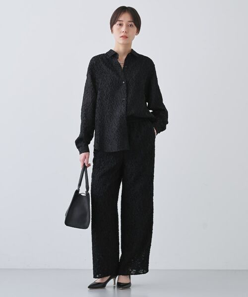 INDIVI / インディヴィ シャツ・ブラウス | 【日本製/SETUP可能】ジャカードレースブラウス | 詳細4