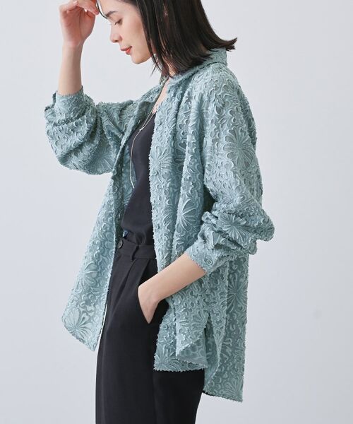 INDIVI / インディヴィ シャツ・ブラウス | 【日本製/SETUP可能】ジャカードレースブラウス | 詳細6