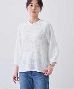 INDIVI / インディヴィ シャツ・ブラウス | 【洗える】シャーリング風ラグランスリーブブラウス