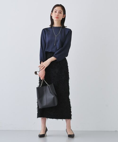 INDIVI / インディヴィ シャツ・ブラウス | 【洗える】シャーリング風ラグランスリーブブラウス | 詳細12