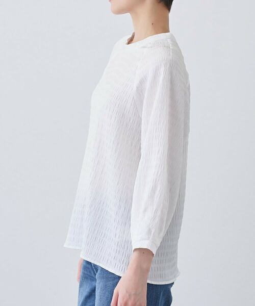 INDIVI / インディヴィ シャツ・ブラウス | 【洗える】シャーリング風ラグランスリーブブラウス | 詳細15