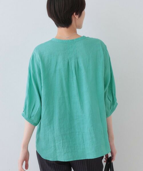 INDIVI / インディヴィ シャツ・ブラウス | 【毎年人気！／フレンチリネン】5分袖バンドカラーブラウス | 詳細11