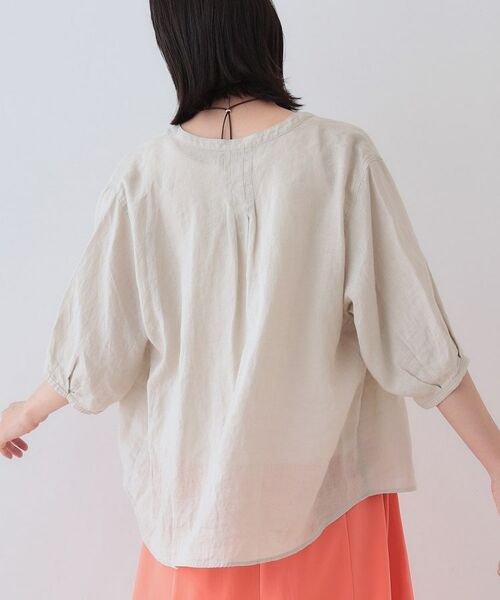 INDIVI / インディヴィ シャツ・ブラウス | 【毎年人気！／フレンチリネン】5分袖バンドカラーブラウス | 詳細15