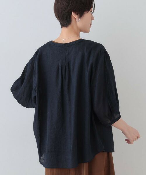 INDIVI / インディヴィ シャツ・ブラウス | 【毎年人気！／フレンチリネン】5分袖バンドカラーブラウス | 詳細23