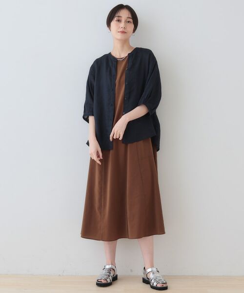 INDIVI / インディヴィ シャツ・ブラウス | 【毎年人気！／フレンチリネン】5分袖バンドカラーブラウス | 詳細24