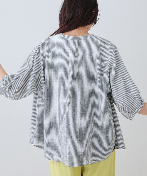 INDIVI / インディヴィ シャツ・ブラウス | 【毎年人気！／フレンチリネン】5分袖バンドカラーブラウス | 詳細27