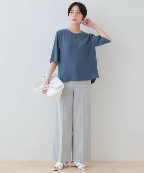 INDIVI / インディヴィ シャツ・ブラウス | 【洗える】ハーフジップデザインブラウス | 詳細11