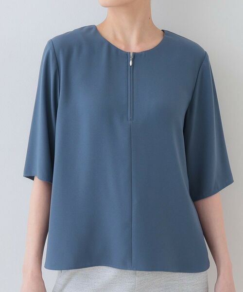 INDIVI / インディヴィ シャツ・ブラウス | 【洗える】ハーフジップデザインブラウス | 詳細14
